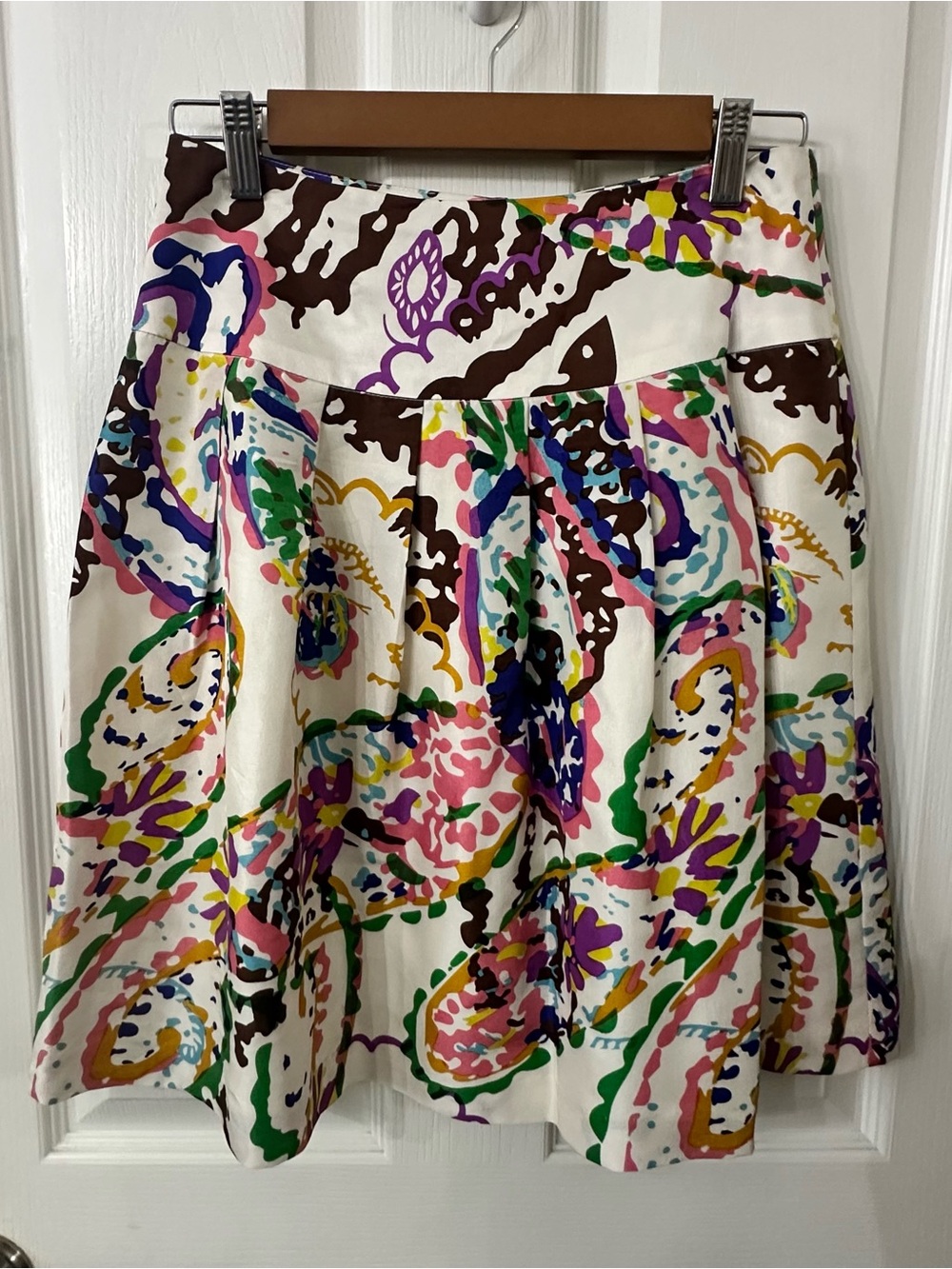 Boston Proper Pleated 100% silk skirt, size 2
